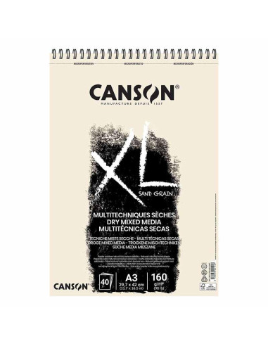 BLOC DIBUJO CANSON XL TOUCH ARENOSO A3 160G 40H